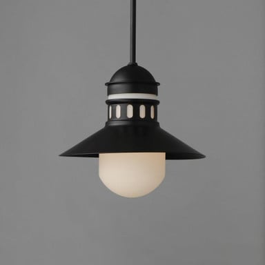 Maxim Lighting 35121SWBK Admiralty 1 Light Black Outdoor Pendant - Side View