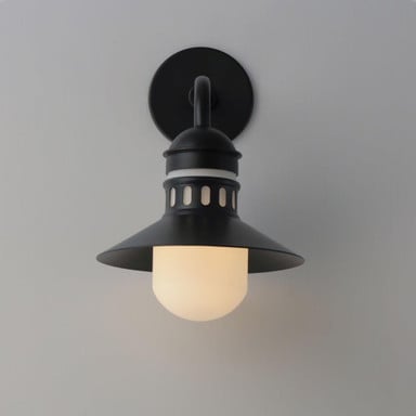 Maxim Lighting 35122SWBK Admiralty 1 Light Matte Black Outdoor Wall Light Lifestyle View