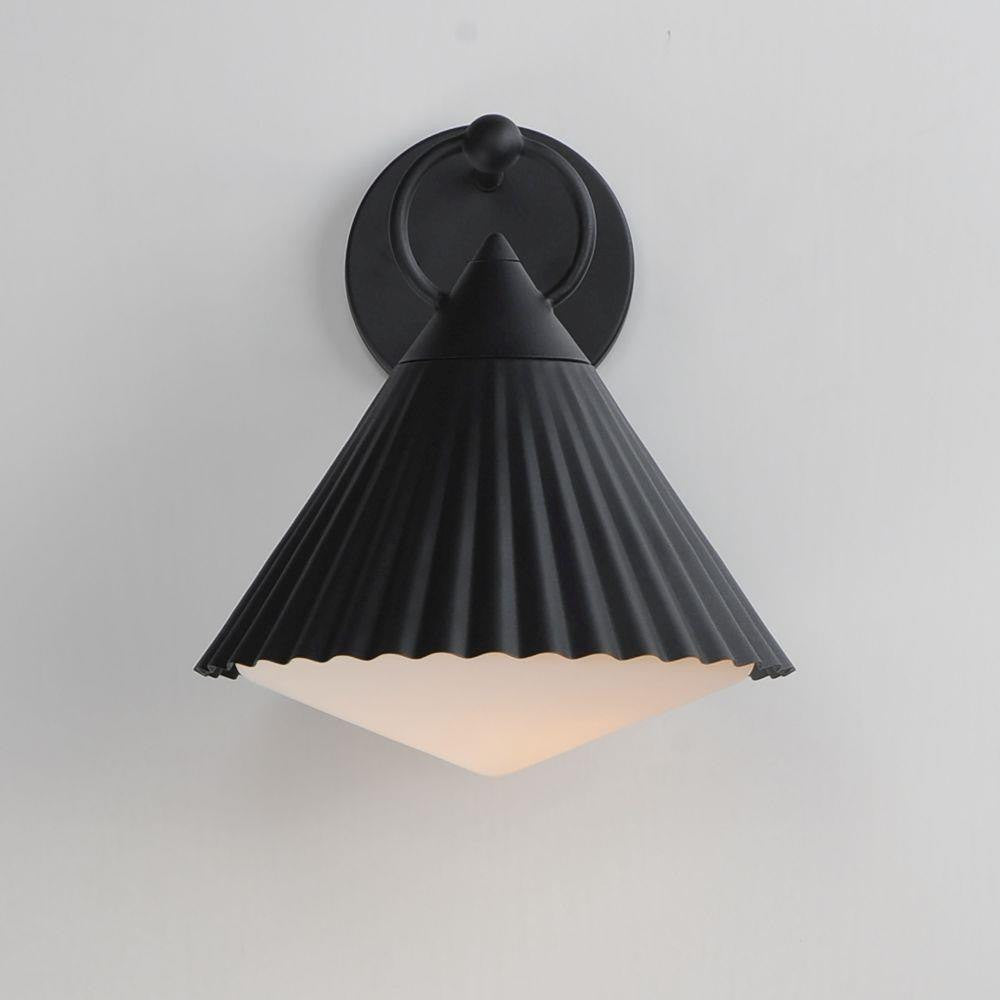 Maxim Lighting 35134WTBK Odette Black Outdoor Wall Lantern - Angled Side View