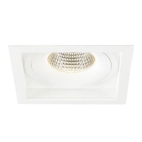 Eurofase Lighting 35137-35-02 6-in 26W Amigo Downlight w/ Trim, Square, 120V-277V, 3500K, White Finish