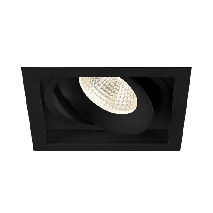 Eurofase Lighting 35138-30-01 6-in 26W Amigo Downlight w/ Trim, Square, GIM, 120V-277V, 3000K, Black Finish