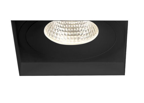 Eurofase Lighting 35139-35-01 6" Amigo Square Downlight w/o Trim, 26W, 120V-277V, Color Temperature 3500K, Black Finish
