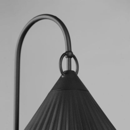 Maxim Lighting 35139BK Odette Black Outdoor Garden Path Light - Close-Up of Shade and Hook