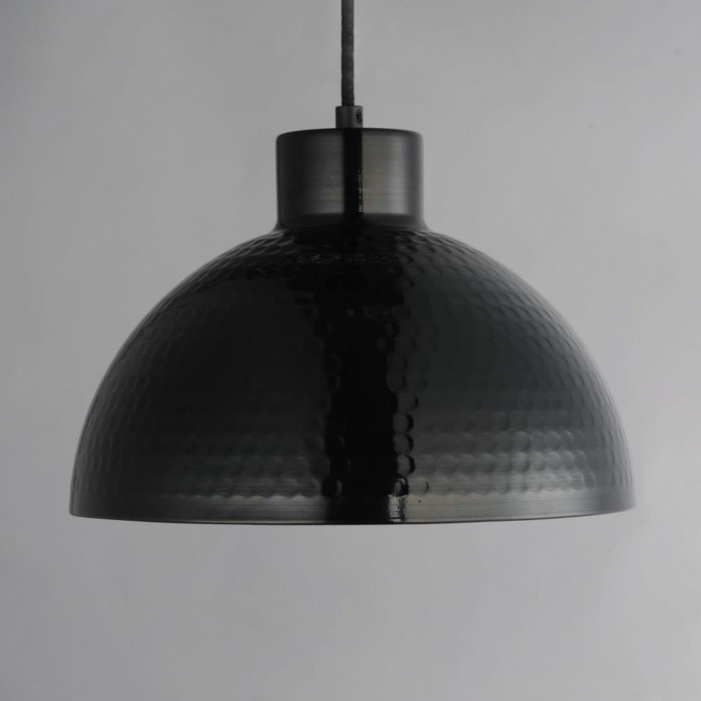 Maxim Lighting 35144GNNAB Rockport 1 Light 12 Inch Sage Green Pendant Ceiling Light - close-up of hammered dome shade