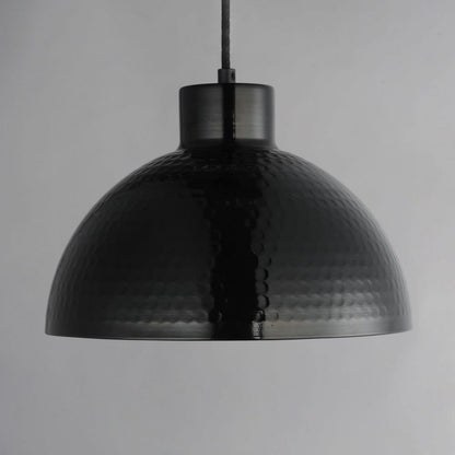 Maxim Lighting 35144GNNAB Rockport 1 Light 12 Inch Sage Green Pendant Ceiling Light - close-up of hammered dome shade