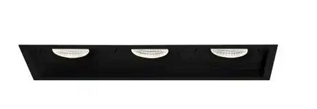Eurofase Lighting 35147-30-01 6-in 78W Amigo Downlight w/ Trim, 3-Light, 120V-277V, 3000K, Black Finish