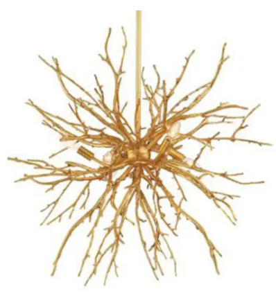 Eurofase Lighting 35639-015 Aberdeen 6 Light 35" Wide Abstract Chandelier,  Wattage 360W, Gold Leaf Finish