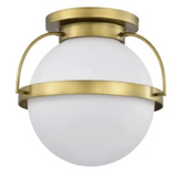 Nuvo 60-7782 Lakeshore Large Flush Mount Fixture w/o Bulb, Voltage 120V, Natural Brass