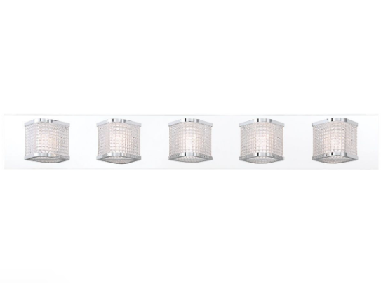 Eurofase Lighting 35721-017 Belgroue 35 Inch. 5 Lights LED Vanity Light Chrome Finish