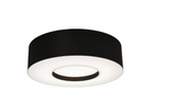 AFX Lighting MCF1932LAJUD-BK-BB Montclair 19 Inch CCT LED Flush Mount In Black With White Bottom Acrylic Diffuser and Battery Backup