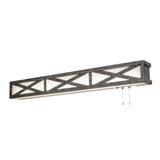 AFX Lighting SCTB3840L30ENDG Scott 38" Over Bed Light Fixture, Distressed Grey Finish With White Acrylic Shade