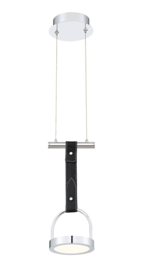 Eurofase Lighting 35899-013 Lappin 6" Round Pendant Light, Chrome Finish