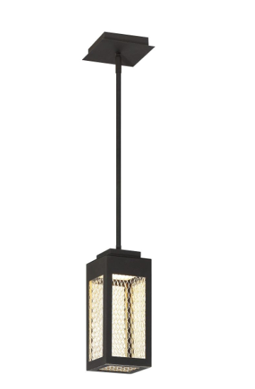 Eurofase Lighting 35928-010 Coop 5 Inch. Single LED Pendant Light Black Finish