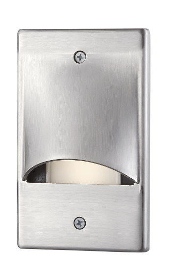 Eurofase Lighting 36038-015 2.2W Vertical Scoop Trim LED Step Light, Brushed Nickel Finish