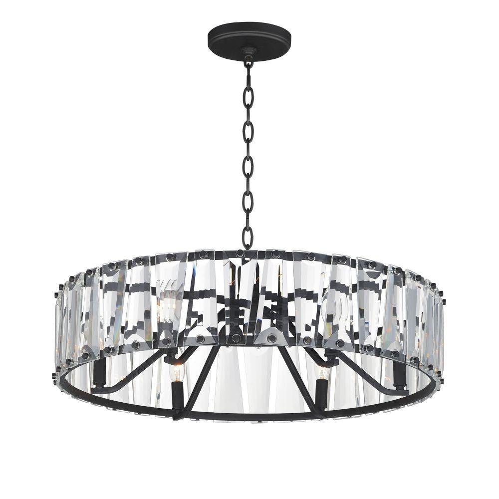 Maxim Lighting 21866BCGS Odeon 6 Light 26.75 inch Golden Silver Chandelier Ceiling Light