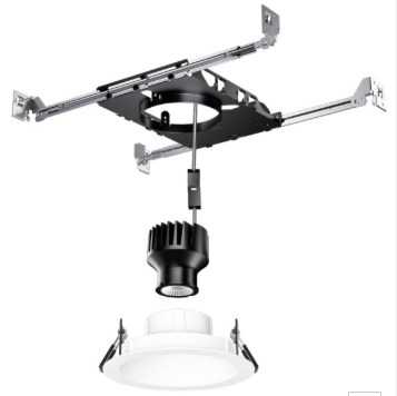 Elco Lighting E4CKT20DX-EM 4" Koto MAX New Construction Frames, Wattage 19W,  Lumens 2,000LM , Voltage 120-277V, Dimmable, Emergency Battery Backup