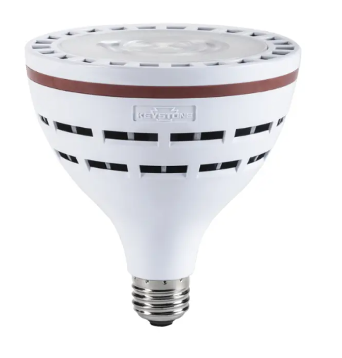 Keystone KT-LED18PAR38-F-840 Commercial LED PAR38 Lamp, 40º Beam Angle, Wattage 18W, Color Temperature 4000K, 1,950 Lumens, Voltage 120-277V, Standard Flood