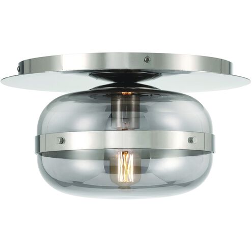 Eurofase Lighting 37086-024 Nottingham 10 in. 1-Light Nickel Flush Mount