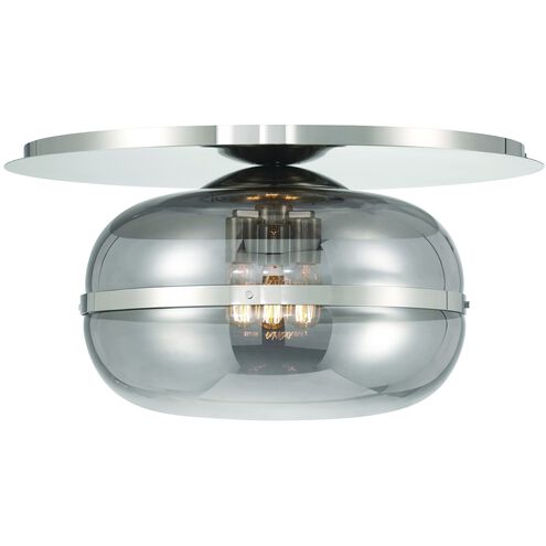 Eurofase Lighting 37088-028 Nottingham 20 in. 3-Light Nickel Flush Mount