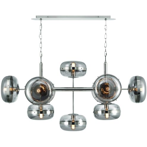 Eurofase Lighting 37089-029 Nottingham 10 Light 21.75 inch Nickel Chandelier Ceiling Light