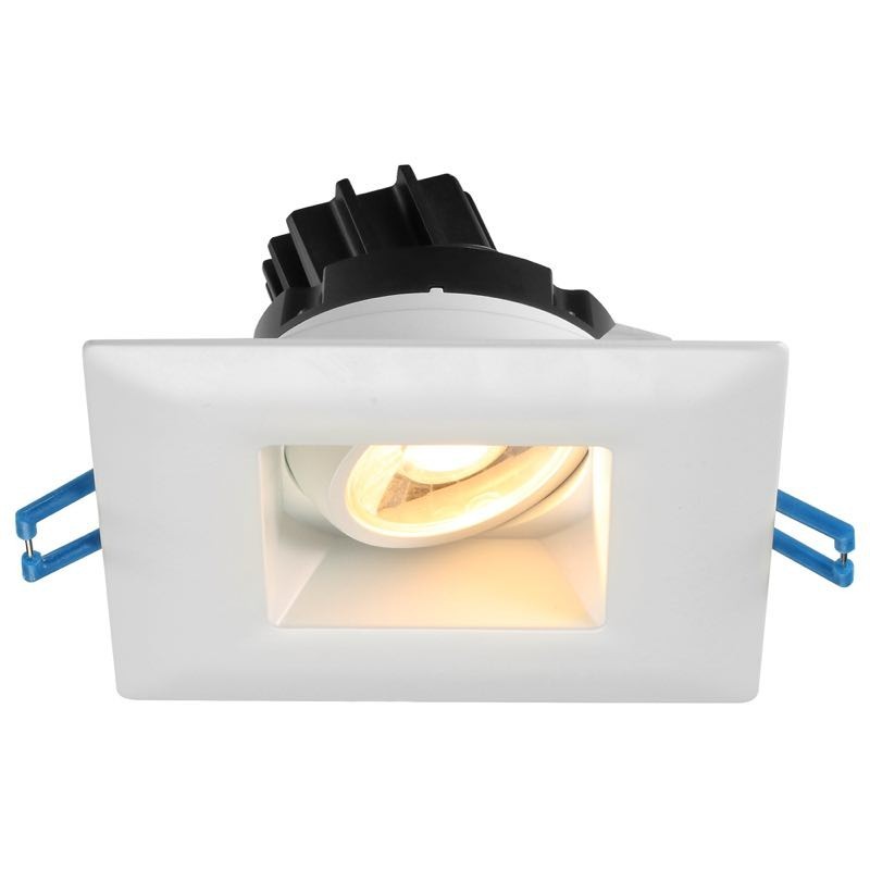 Lotus LED Lights LSG3-30K-WH Lotus 3" Square Regressed Gimbal LED Downlight - 7.5W - 38° Beam Angle - 3000K - 600 Lumens - 120V - White