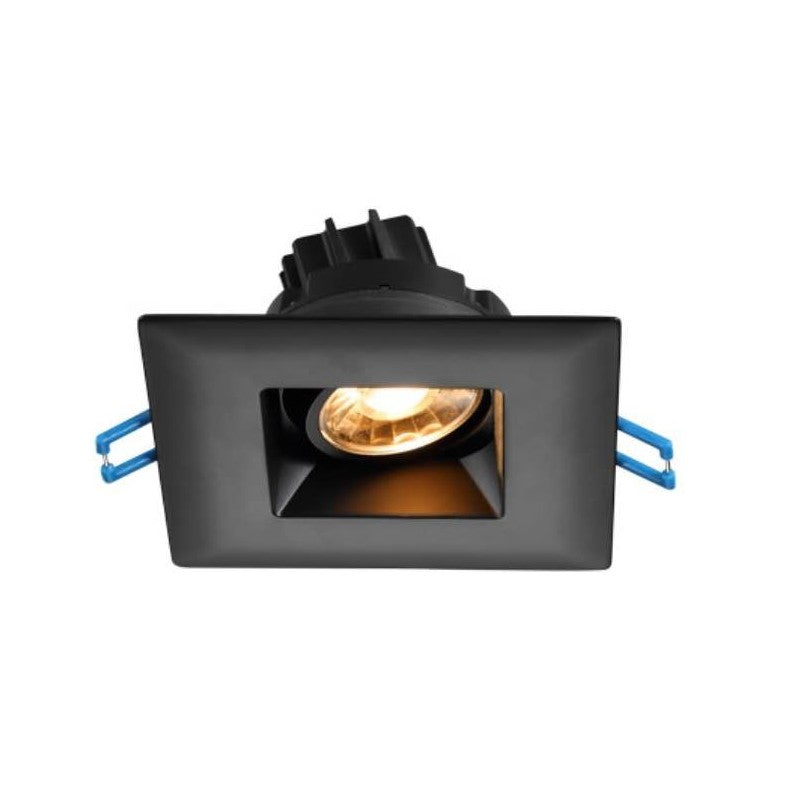 Lotus LED Lights LSG3-5CCT-BK Lotus 3" Square Regressed Gimbal LED Downlight - 7.5W - 38° Beam Angle – 27K / 3K / 35K / 4K / 5K - 650 Lumens – 120V - Black