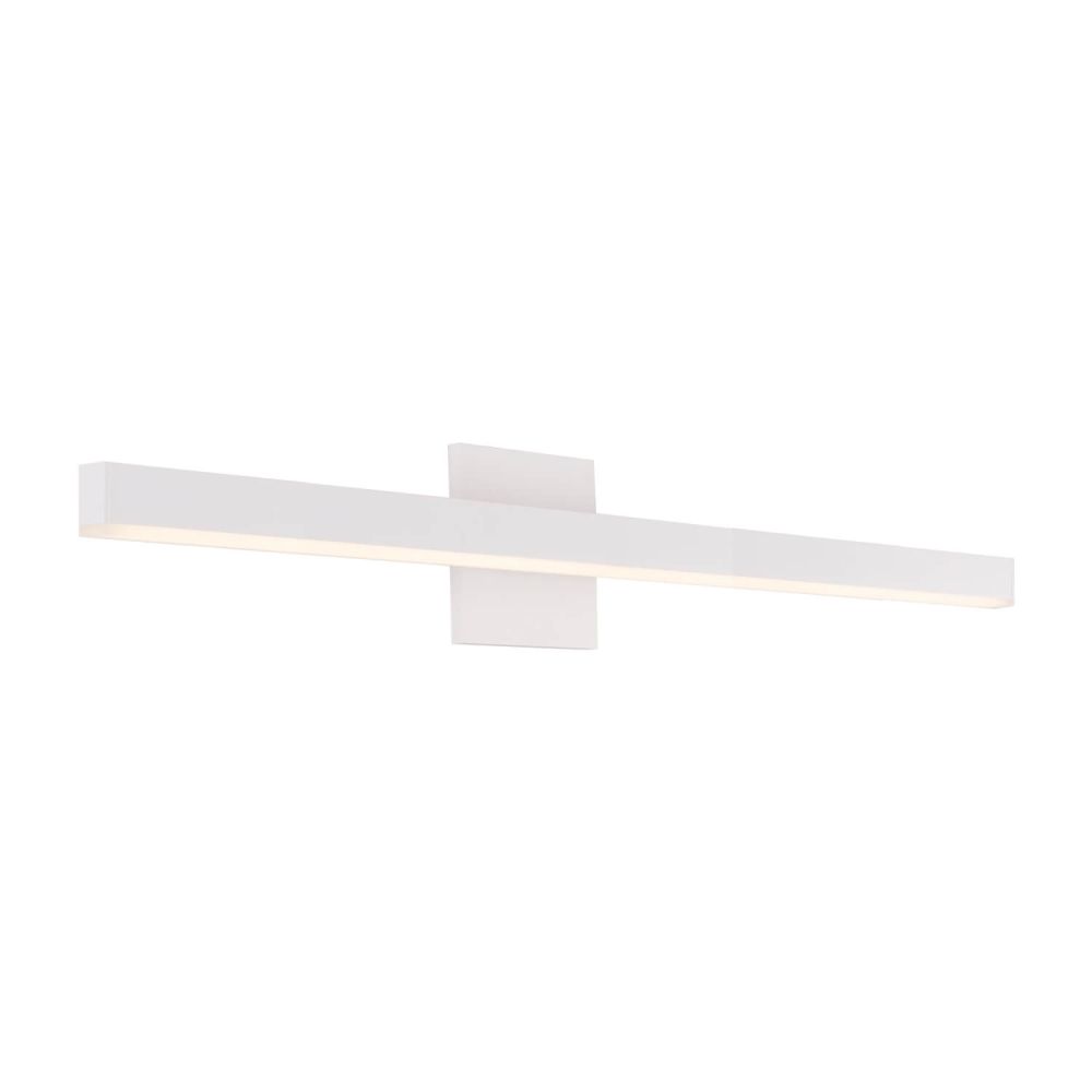 Kuzco Lighting VL10337-WH-2700K Vega 37 inch LED Bath Vanity Light in White with White Acrylic Diffuser, Wattage 26W, Color Temperature 3000K