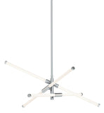 AFX Lighting RSKP30L30D1PC Rusnak 30 Inch LED Pendant In Polished Chrome With White Acrylic Diffuser And Adjustable Arms