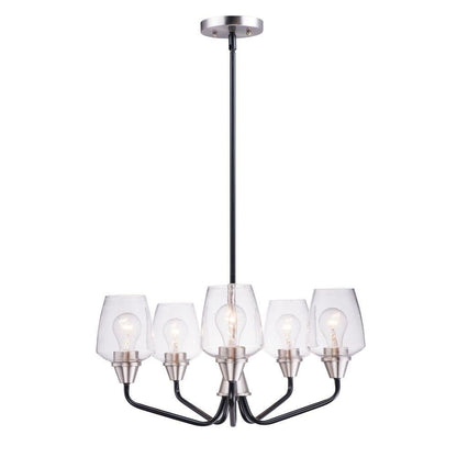 Maxim Lighting 26125CLBZAB Goblet 5 Light 23 Inch Bronze Antique Brass Chandelier Ceiling Light