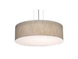 AFX Lighting ANP1524LAJUDSN-JT Anton 15 Inch LED Drum Pendant In Satin Nickel With Jute Shade-White Bottom Acrylic Diffuser