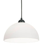 AFX Lighting OTSP10MBBK Otis 1 Light 12 Inch Pendant In Black With White Glass