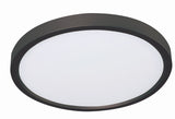 AFX Lighting EGRF2440LAJD2BK Edge 24 Inch LED CCT Flush Mount In Black With White Acrylic Diffuser