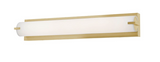 AFX Lighting AXLV2404LAJUDSB Axel 25 Inch LED CCT Bath Vanity Light In Satin Brass With White Cylinder Acrylic Diffuser