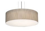 AFX Lighting ANP1524MBSN-JT Anton 3 Light 15 Inch Drum Pendant In Satin Nickel With Jute Shade-White Bottom Acrylic Diffuser