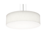 AFX Lighting ANP1932MBSN-LW Anton 3 Light 19 Inch Drum Pendant In Satin Nickel With Linen White Shade-White Bottom Acrylic Diffuser