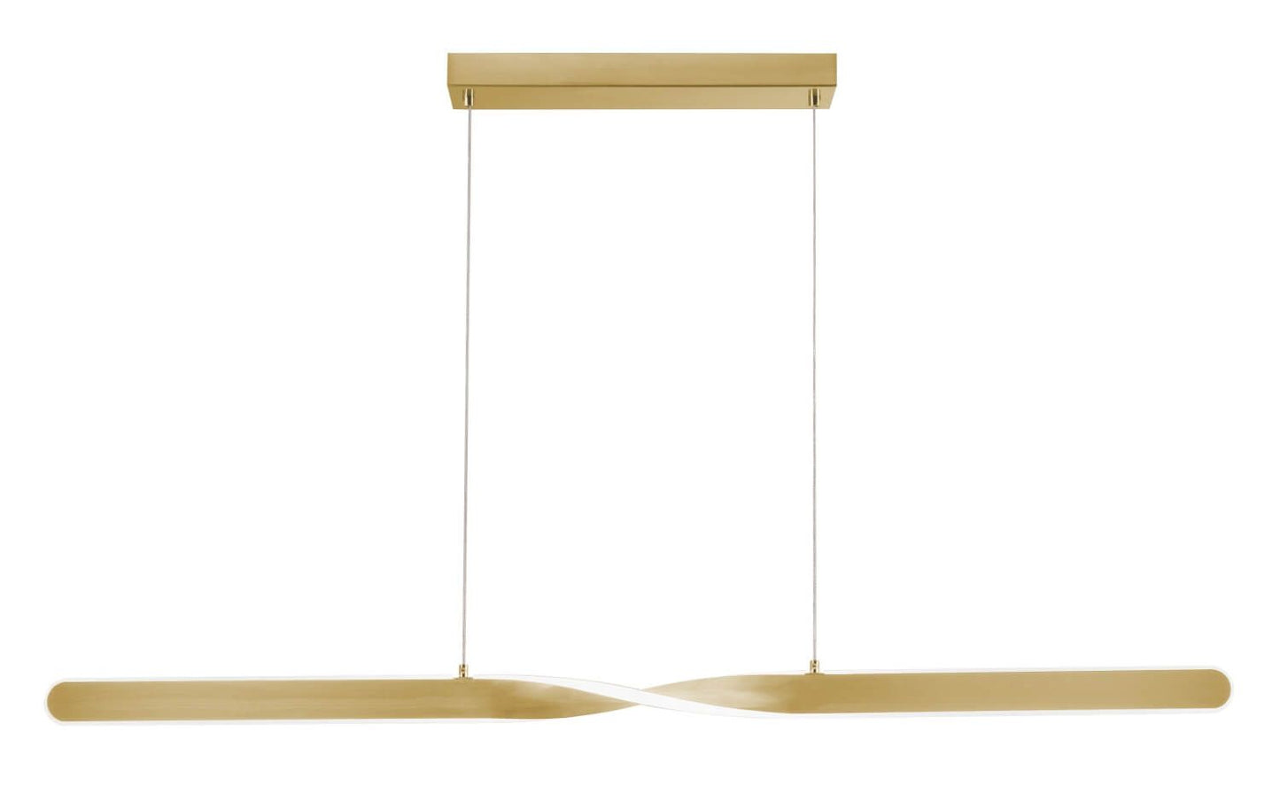 AFX Lighting TWTP48L30D1SB Twist 48 Inch LED Linear Light In Satin Brass With White Acrylic Diffuser