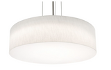 AFX Lighting ANP2432L5AJUDSN-LW Anton 24 Inch LED Drum Pendant In Satin Nickel With Linen White Shade-White Bottom Acrylic Diffuser