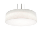 AFX Lighting ANP2432MBBK-LW Anton 3 Light 24 Inch Drum Pendant In Black With Linen White Shade-White Bottom Acrylic Diffuser