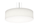 AFX Lighting ANP1932MBBK-LW Anton 3 Light 19 Inch Drum Pendant In Black With Linen White Shade-White Bottom Acrylic Diffuser