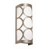 AFX Lighting LAKS0513LAJUDNP Lake 12 Inch Tall CCT LED Wall Sconce In Painted Nickel With White Acrylic Diffuser