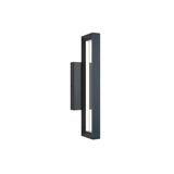 AFX Lighting LEMW0518LAJUDBK Liam 18 Inch Tall CCT LED Outdoor Wall Light In Black With White Acrylic Diffuser