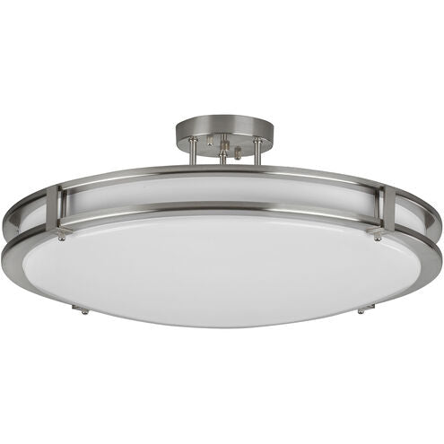 AFX Lighting CAC24L5AJUDSN Carlisle LED 24 inch Satin Nickel Semi-Flush Mount Ceiling Light, Voltage 120-277V, Wattage 34W, Lumens 3250Lm