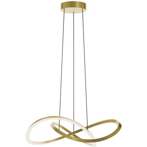 AFX Lighting CLSP24LAJUDLB Celeste 24" LED Pendant, Wattage 31W, Multi-Color Temperature, Voltage 120-277V, Light Antique Brass