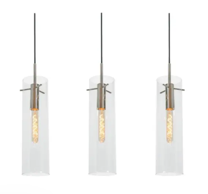 AFX Lighting VSAP05MBSNLNR3 Vista 17" Three Light Linear Pendant, Medium Base, Voltage 120V, Satin Nickel