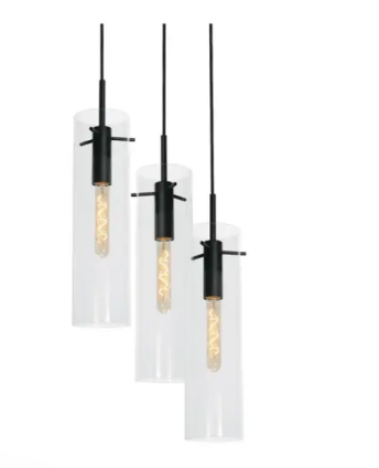 AFX Lighting VSAP05MBBKRND3 Vista 17" Three Light Round Pendant, Medium Base, Voltage 120V, Black