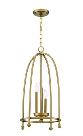 Eurofase Lighting 37988-017 Tesia 14" Ceiling Pendant 3-Light, Brass Finish