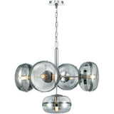 Eurofase Lighting 38129-025 Nottingham 5 Light 28 inch Nickel Chandelier Ceiling Light