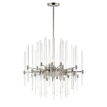 Maxim Lighting 38405CLPN Divine 8 Light 23 Inch Polished Nickel Chandelier Ceiling Light