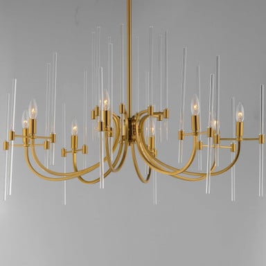 Maxim Lighting 38408CLHR Divine 8 Light Heritage Brass Chandelier Ceiling Light Side View