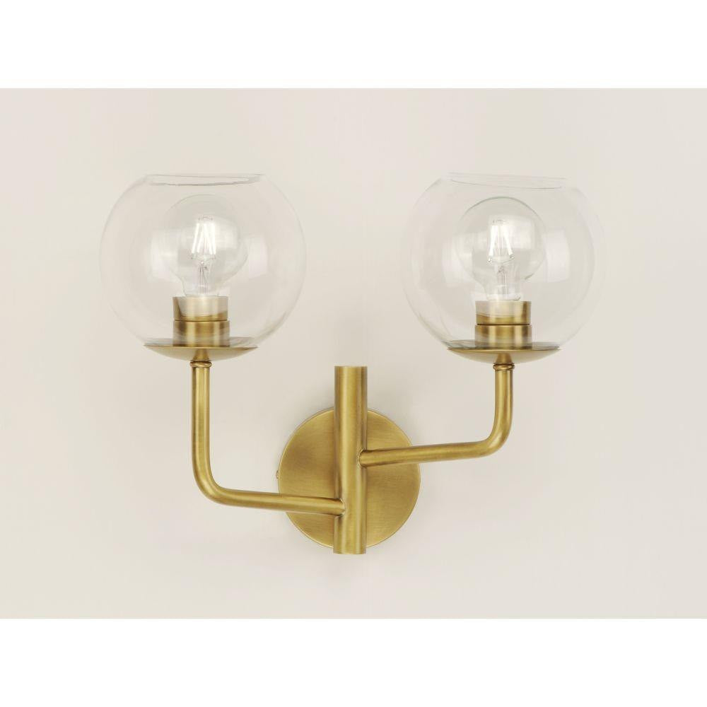 Maxim Lighting 38412CLNAB Branch 2 Light Natural Aged Brass Bath Vanity Wall Light Alternate Angle